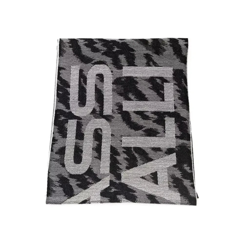 Cavalli Class Gray Wool Men Scarf 1728,67345744032,Accessories,Cavalli Class,Gray,Men,Men - Accessories,New with tags,Scarves - Accessories,Scarves - Men - Accessories,Scarves - Scarves - Accessories