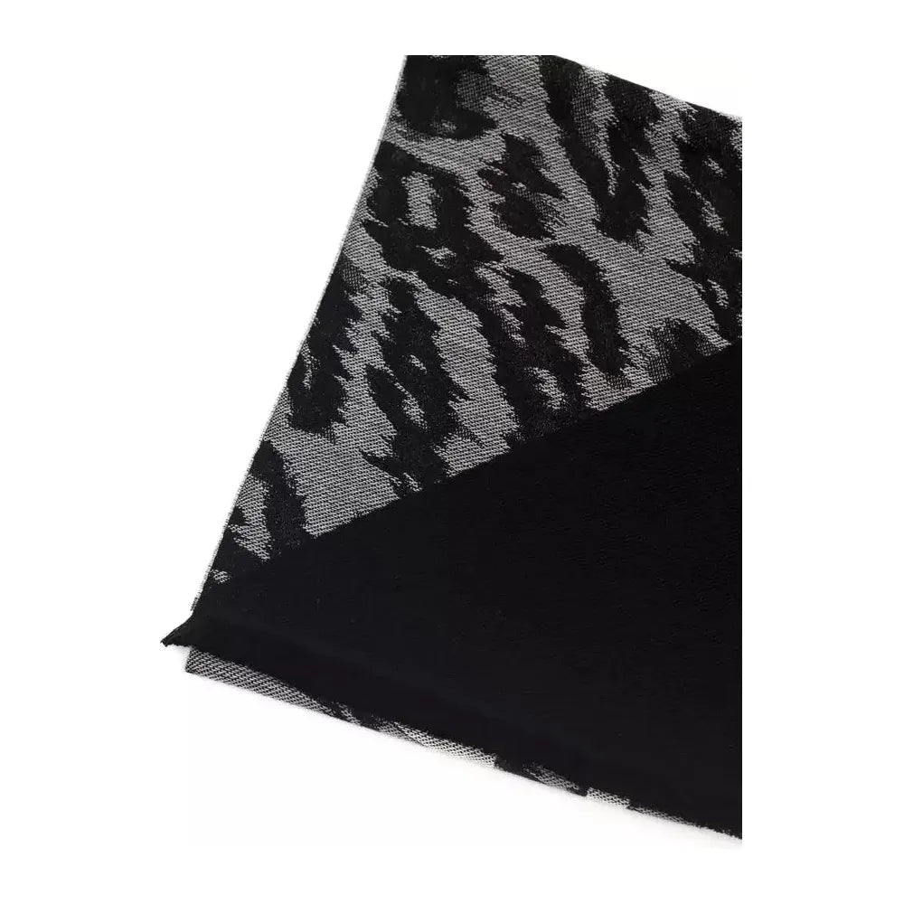 Cavalli Class Gray Wool Men Scarf Scarves Cavalli Class