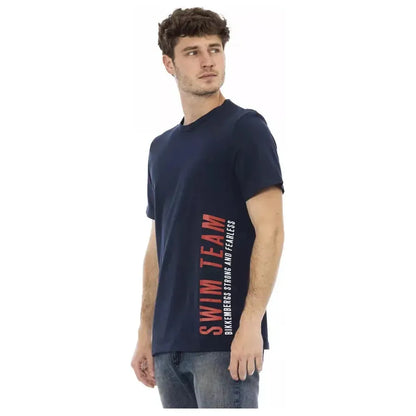 Bikkembergs Blue Cotton Men T-Shirt