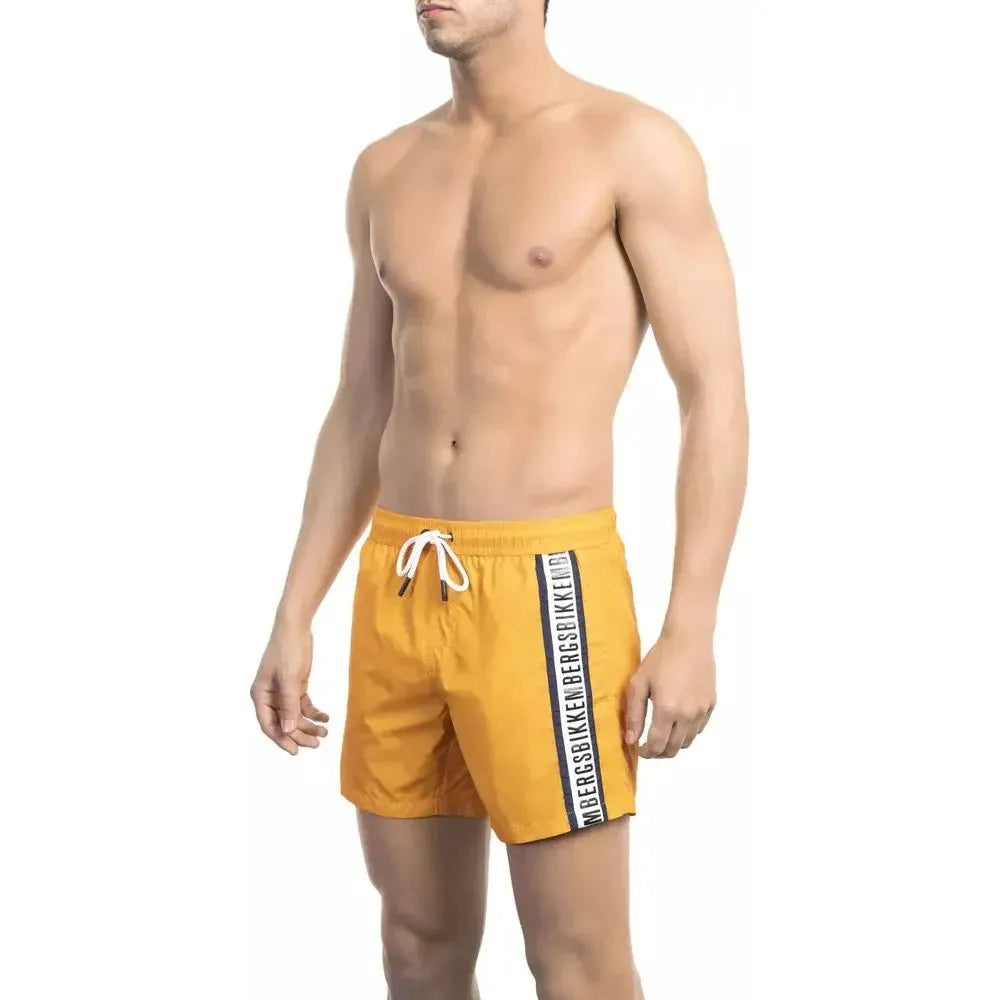 Bikkembergs Orange Polyamide Men Swim Short Bikkembergs