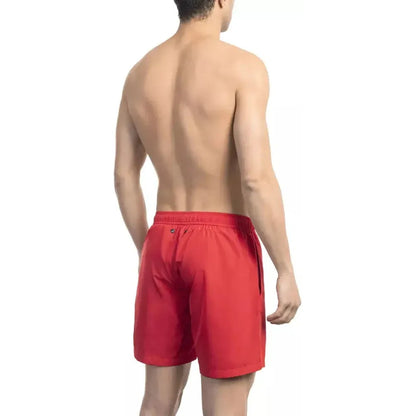 Bikkembergs Red Polyester Men's Swim Short