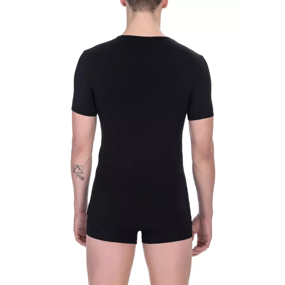 Bikkembergs Black Cotton Men T-Shirt