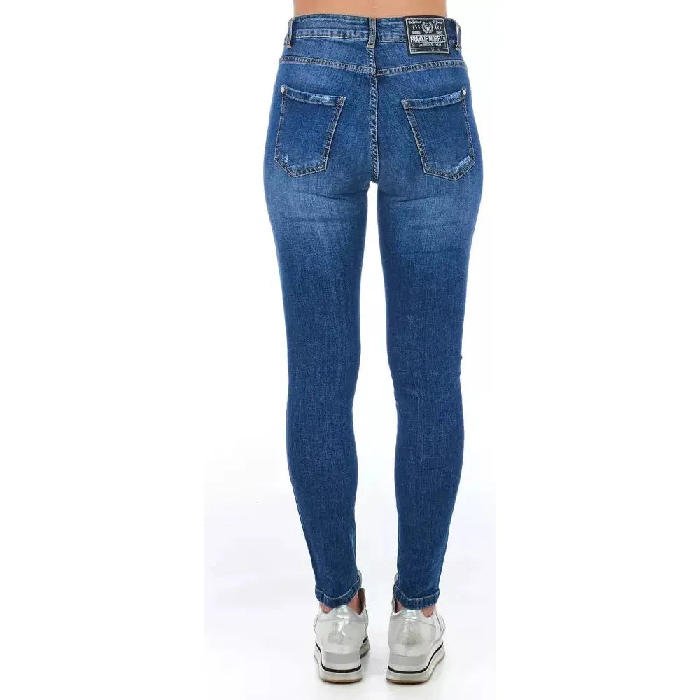 Frankie Morello Blue Denim Women Jeans Frankie Morello