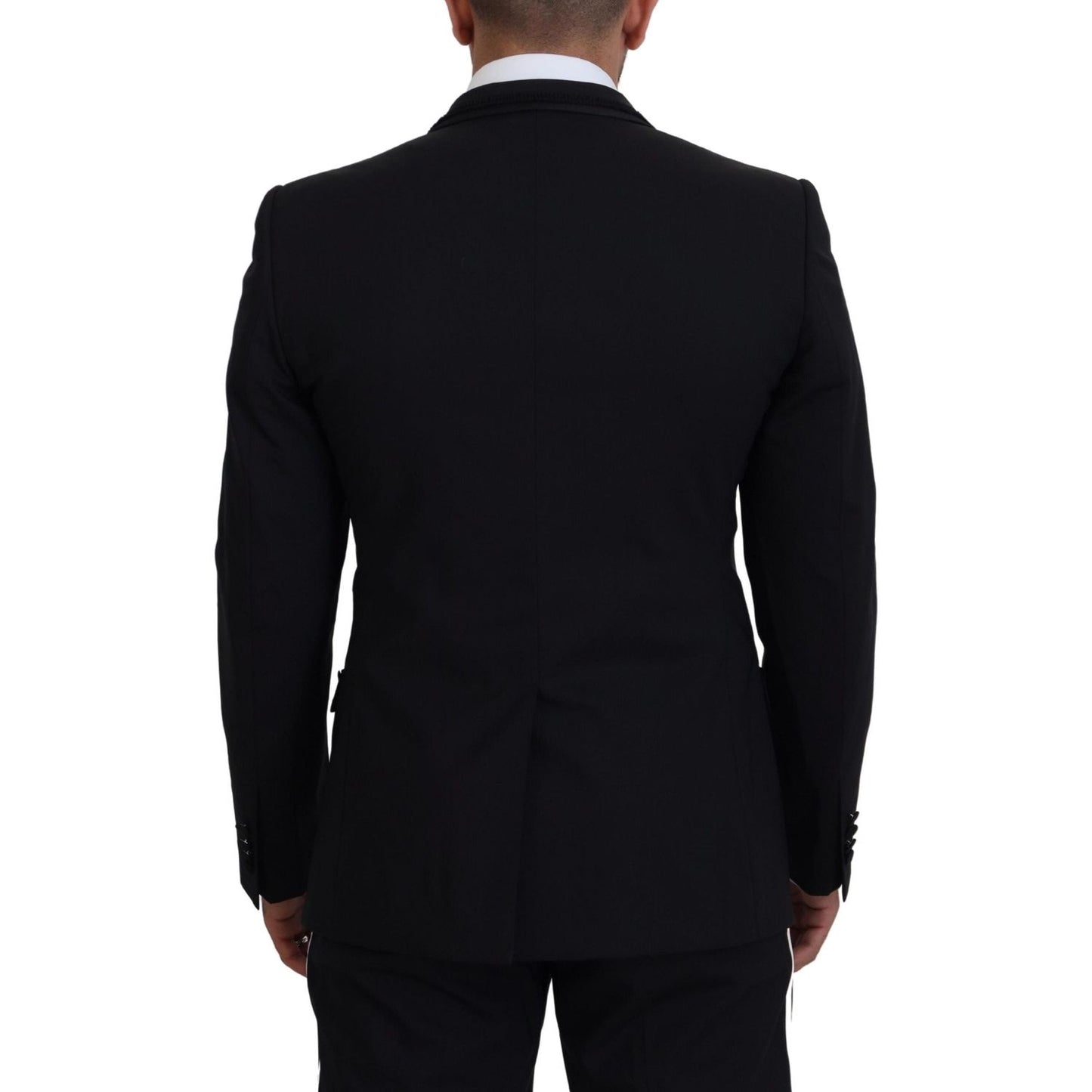 Dolce & Gabbana Elegant Black Silk-Lined Evening Blazer Dolce & Gabbana