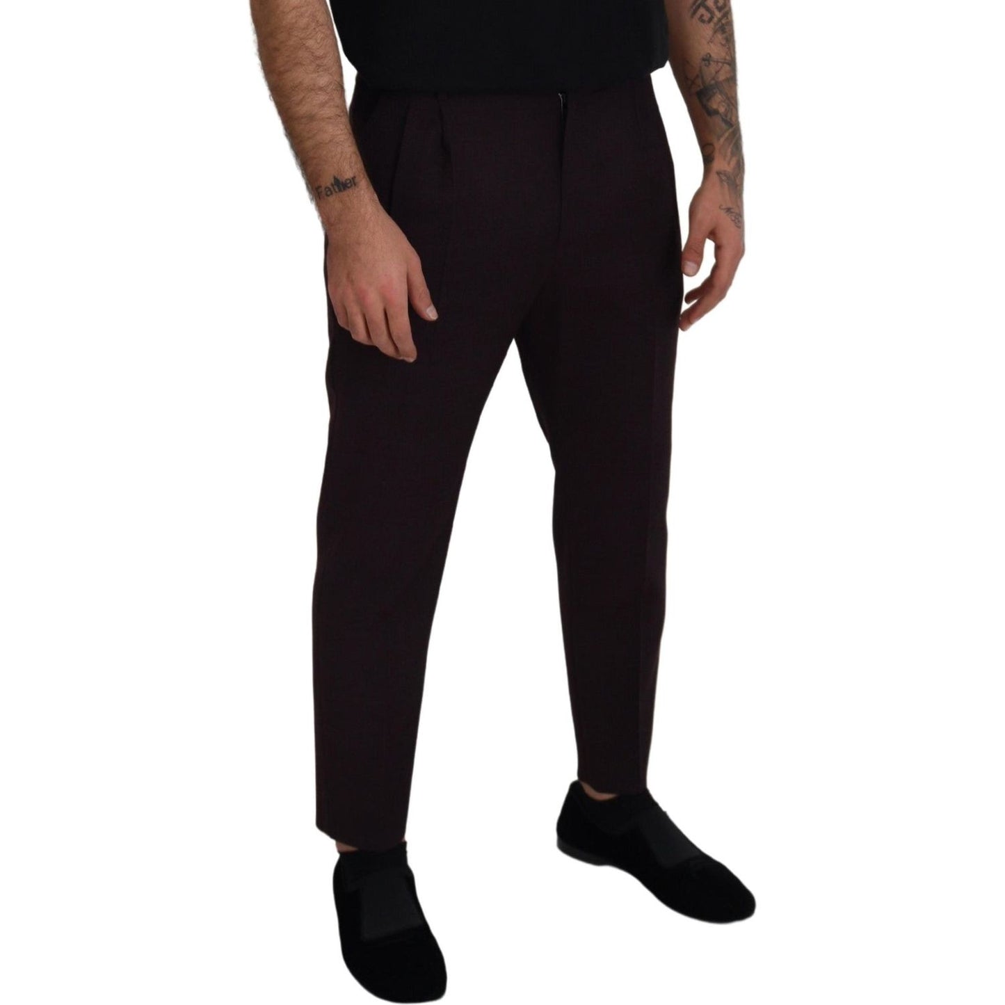 Dolce & Gabbana Elegant Brown Cotton Blend Trousers Dolce & Gabbana