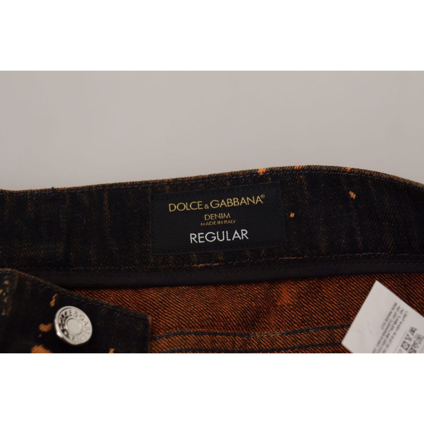 Dolce & Gabbana Golden Ash Cotton Denim Pants Dolce & Gabbana