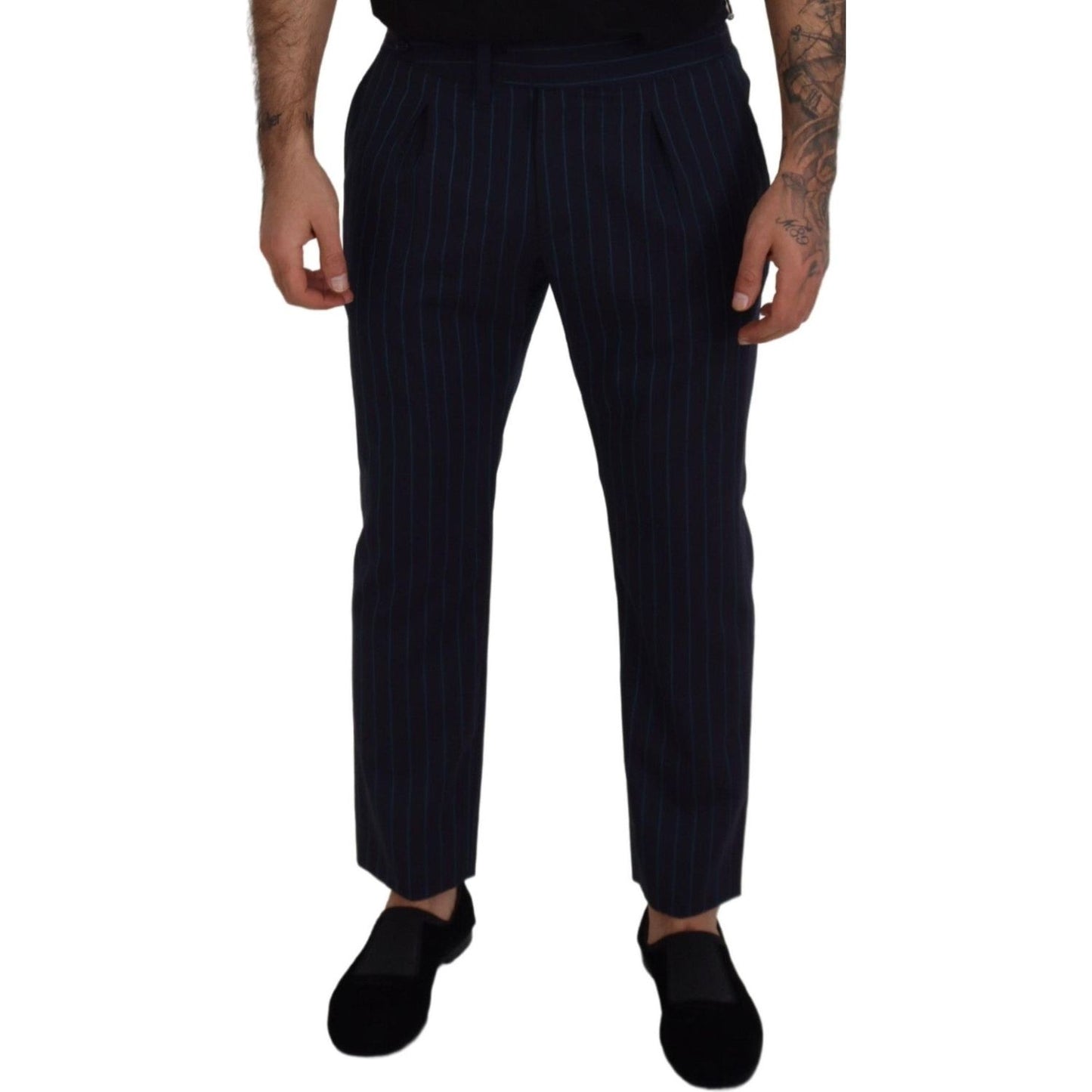 Dolce & Gabbana Elegant Stripe Virgin Wool Trousers Dolce & Gabbana