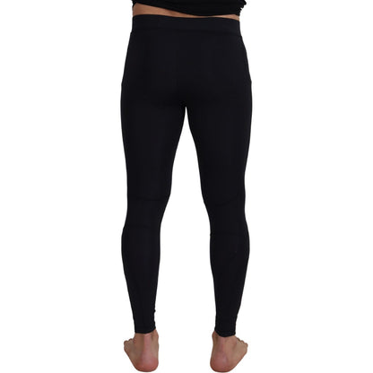 Dolce & Gabbana Black Nylon Slim Fit Stretch Pants