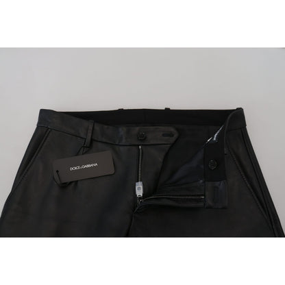 Dolce & Gabbana Black Shiny Stretch Skinny Pants