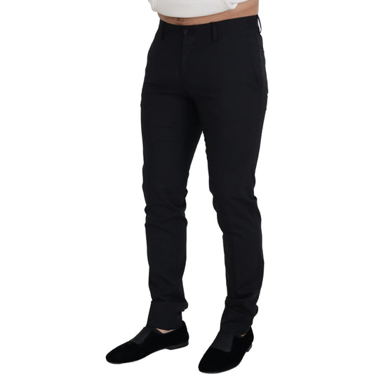 Dolce & Gabbana Elegant Black Wool Blend Trousers Dolce & Gabbana