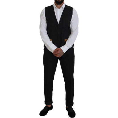 Dolce & Gabbana Black Gold Fantasy Tuxedo Slim Fit Suit