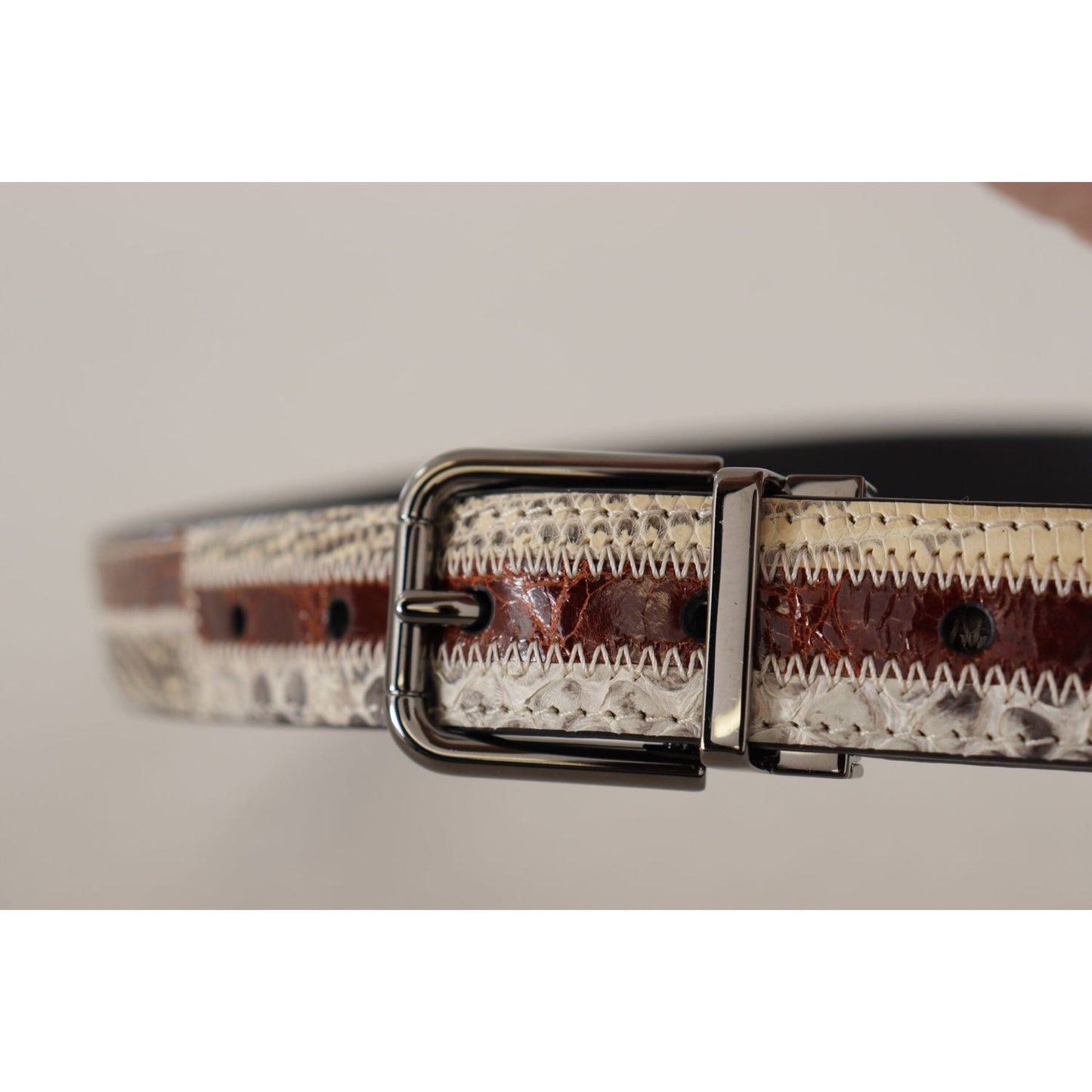 Dolce & Gabbana Multicolor Patchwork Snakeskin Belt Dolce & Gabbana