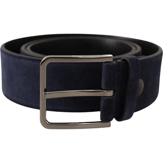 Dolce & Gabbana Navy Elegance Velvet Leather Belt Dolce & Gabbana