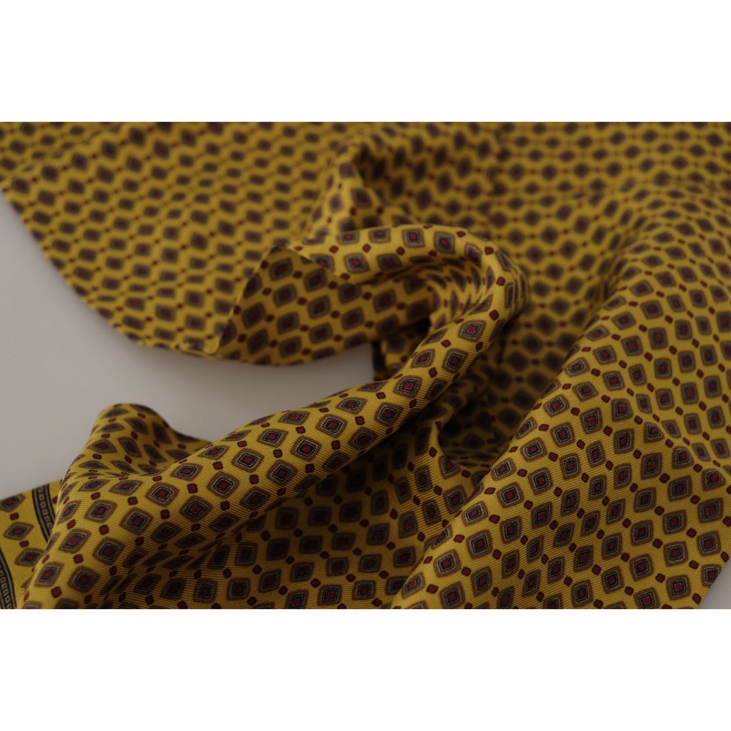 Dolce & Gabbana Elegant Yellow Silk Men's Scarf Dolce & Gabbana