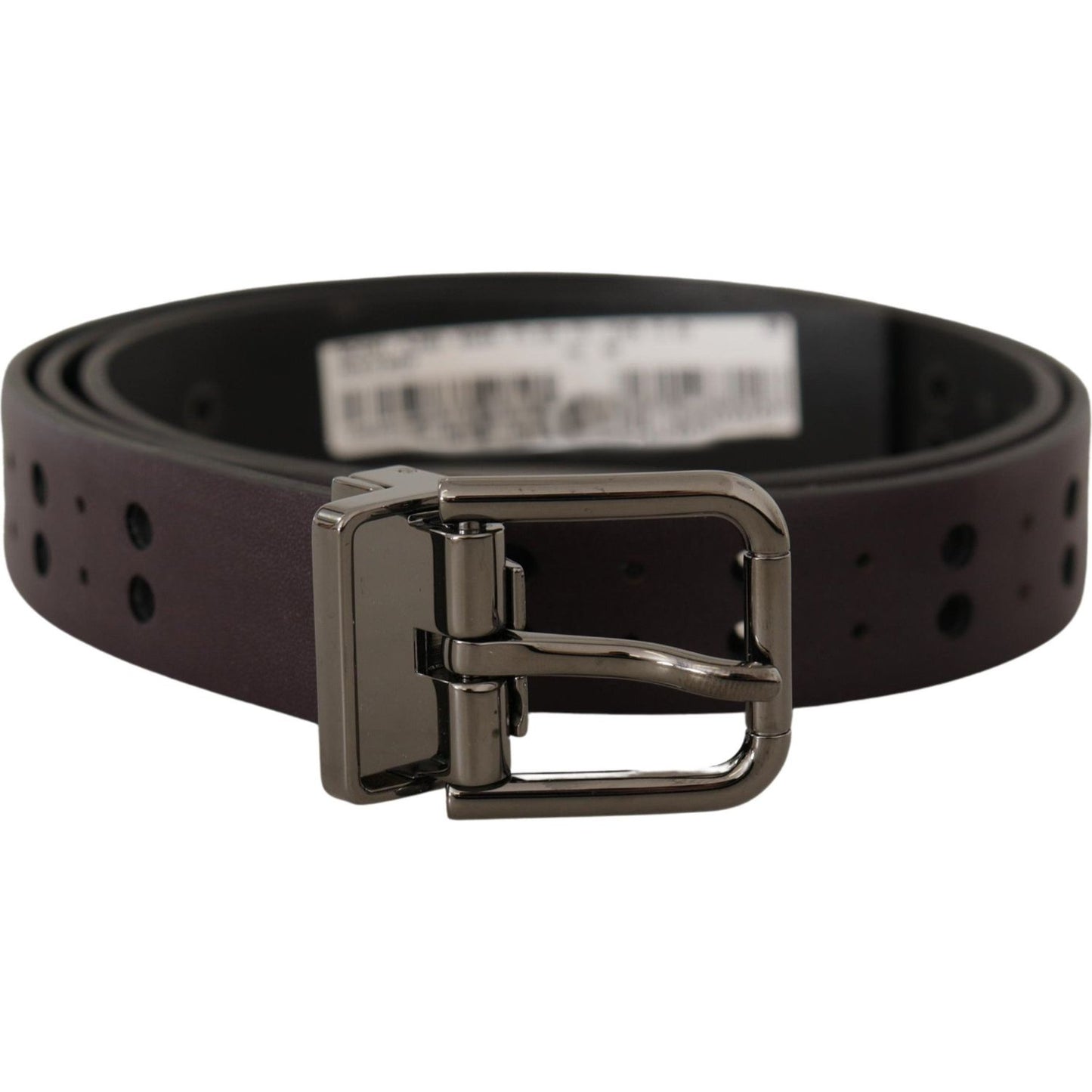 Dolce & Gabbana Burgundy Elegance Leather Belt Dolce & Gabbana