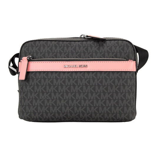 Michael Kors Cooper Small Black Pink Signature PVC Utility Crossbody Bag Michael Kors