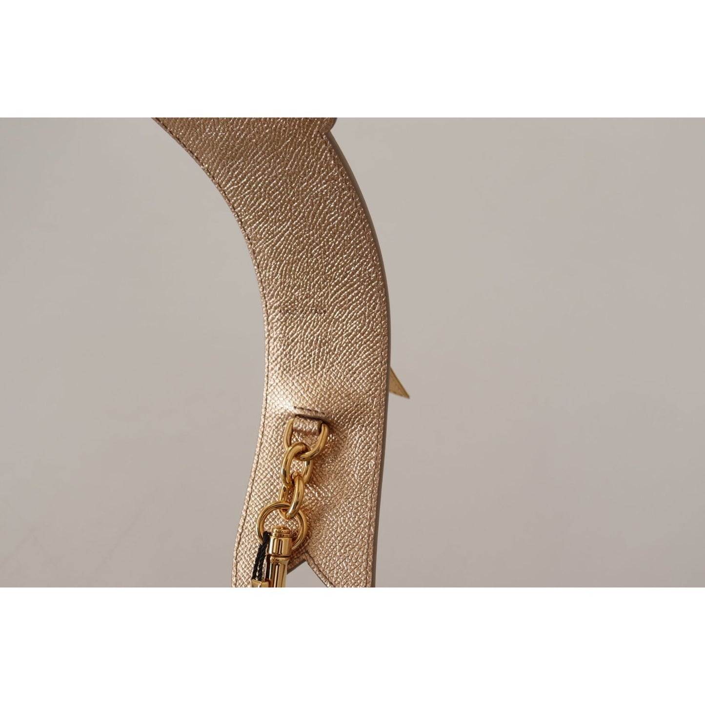 Dolce & Gabbana Gold Leather LOVE Patch Bag Shoulder Strap