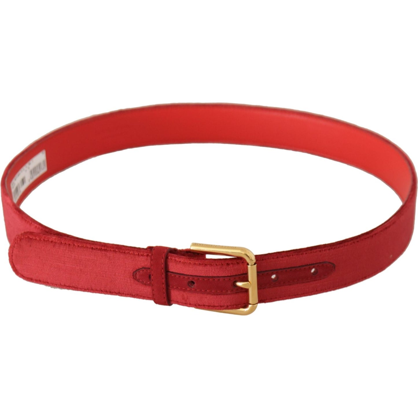 Dolce & Gabbana Elegant Red Suede Designer Belt Dolce & Gabbana