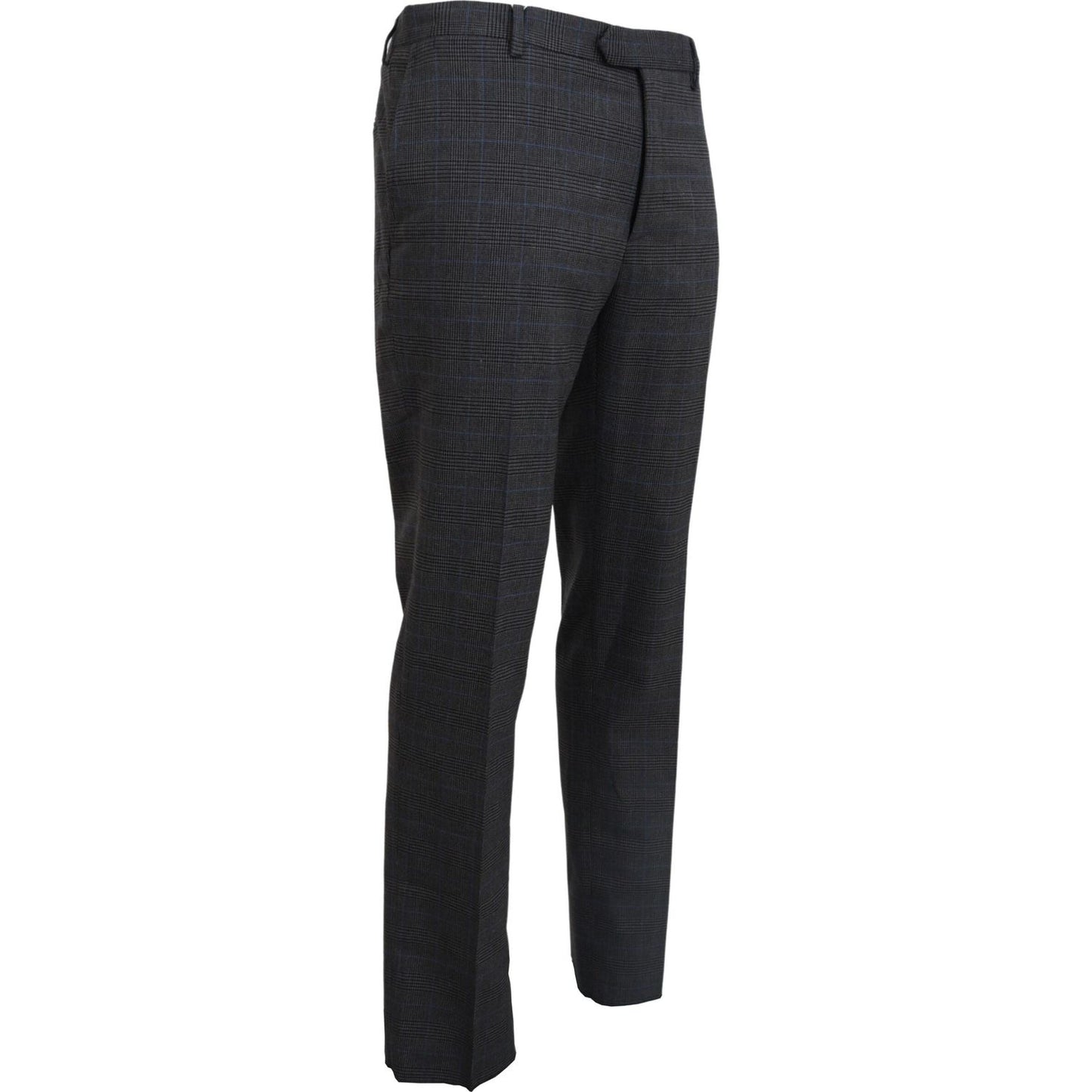 BENCIVENGA Elegant Checkered Wool Dress Pants for Men BENCIVENGA