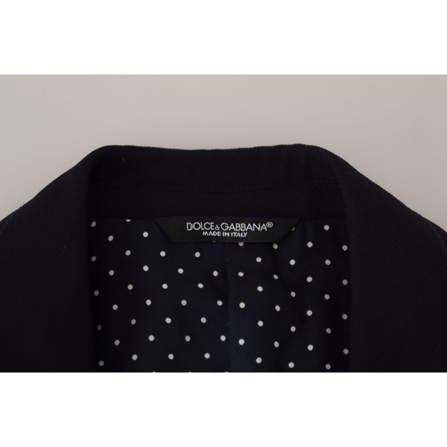 Dolce & Gabbana Blue Wool Formal Taormina Blazer 1728,23% Cotton,3% Elastane,67345645728,9% Nylon,Black,Blazers - Men - Clothing,Blazers - Suits & Blazers - Clothing,Clothing,Dolce & Gabbana,IT48 | M,Material: 65% Wool,Men,Men - Clothing,New with tags,Sui