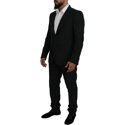 Dolce & Gabbana Black Single Breasted 2 Piece MARTINI Suit 1728,67345645728,Black,Clothing,Dolce & Gabbana,IT56 | XL,Material: 40% Polyester 38% Acetate 20% Nylon 2% Elastane,Men,Men - Clothing,New with tags,Suits & Blazers - Clothing,Suits - Men - Clothi