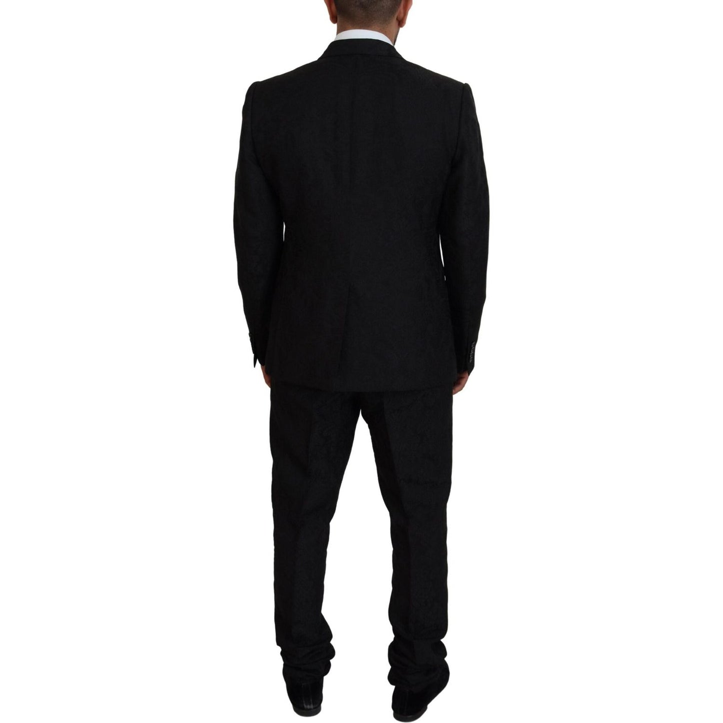 Dolce & Gabbana Black Single Breasted 2 Piece MARTINI Suit 1728,67345645728,Black,Clothing,Dolce & Gabbana,IT56 | XL,Material: 40% Polyester 38% Acetate 20% Nylon 2% Elastane,Men,Men - Clothing,New with tags,Suits & Blazers - Clothing,Suits - Men - Clothi