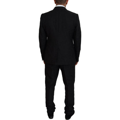 Dolce & Gabbana Black Single Breasted 2 Piece MARTINI Suit 1728,67345645728,Black,Clothing,Dolce & Gabbana,IT56 | XL,Material: 40% Polyester 38% Acetate 20% Nylon 2% Elastane,Men,Men - Clothing,New with tags,Suits & Blazers - Clothing,Suits - Men - Clothi