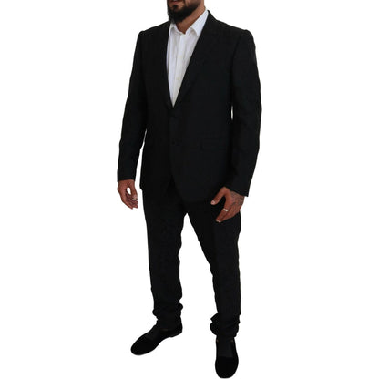 Dolce & Gabbana Black Single Breasted 2 Piece MARTINI Suit 1728,67345645728,Black,Clothing,Dolce & Gabbana,IT56 | XL,Material: 40% Polyester 38% Acetate 20% Nylon 2% Elastane,Men,Men - Clothing,New with tags,Suits & Blazers - Clothing,Suits - Men - Clothi