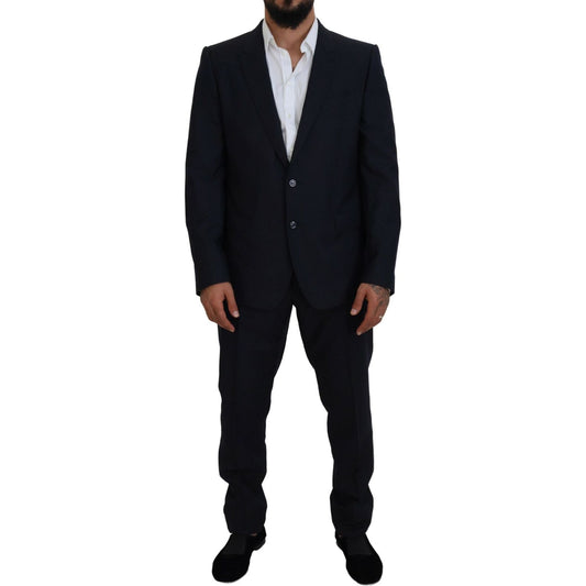 Dolce & Gabbana Blue Single Breasted 2 Piece MARTINI Suit 17% Silk,1728,67345645728,Blue,Clothing,Dolce & Gabbana,IT54 | XL,Material: 83% Virgin Wool,Men,Men - Clothing,New with tags,Suits & Blazers - Clothing,Suits - Men - Clothing,Two-Piece Suits - Suit