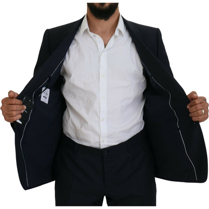 Dolce & Gabbana Blue Single Breasted 2 Piece MARTINI Suit 17% Silk,1728,67345645728,Blue,Clothing,Dolce & Gabbana,IT54 | XL,Material: 83% Virgin Wool,Men,Men - Clothing,New with tags,Suits & Blazers - Clothing,Suits - Men - Clothing,Two-Piece Suits - Suit