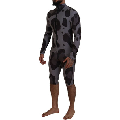 Dolce & Gabbana Gray Patterned Polyester Wetsuit Swimwear 1728,67345645728,Clothing,Dolce & Gabbana,Gray Patterned,IT48 | M,Material: 78% Polyester 22% Elastane,Men,Men - Clothing,New with tags,One-Piece Swimsuits - Swimwear - Clothing,Swimwear - Clothing