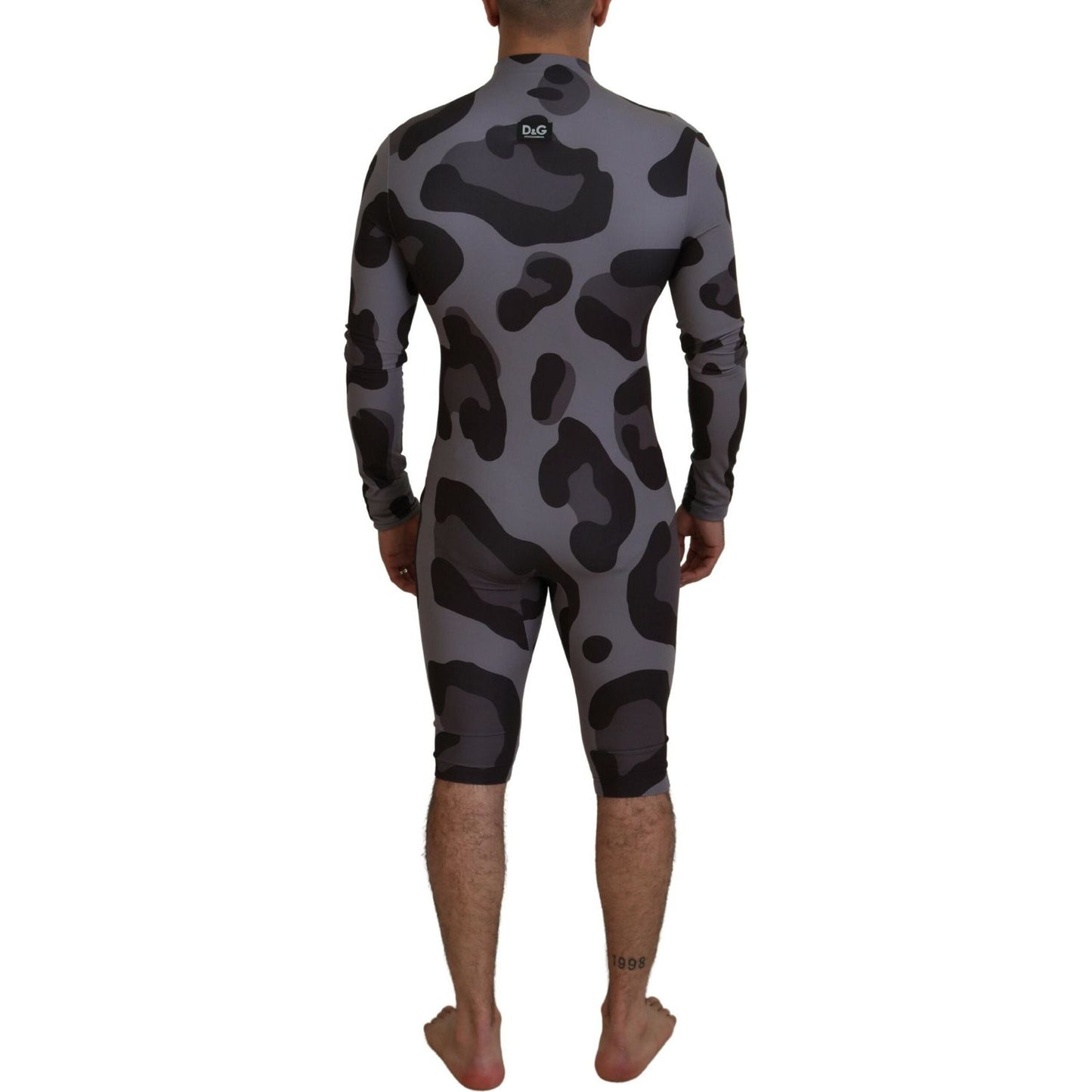 Dolce & Gabbana Gray Patterned Polyester Wetsuit Swimwear 1728,67345645728,Clothing,Dolce & Gabbana,Gray Patterned,IT48 | M,Material: 78% Polyester 22% Elastane,Men,Men - Clothing,New with tags,One-Piece Swimsuits - Swimwear - Clothing,Swimwear - Clothing