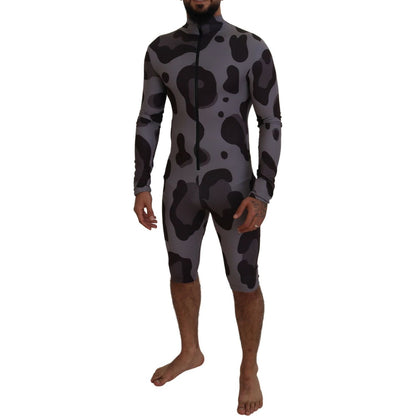 Dolce & Gabbana Gray Patterned Polyester Wetsuit Swimwear 1728,67345645728,Clothing,Dolce & Gabbana,Gray Patterned,IT48 | M,Material: 78% Polyester 22% Elastane,Men,Men - Clothing,New with tags,One-Piece Swimsuits - Swimwear - Clothing,Swimwear - Clothing