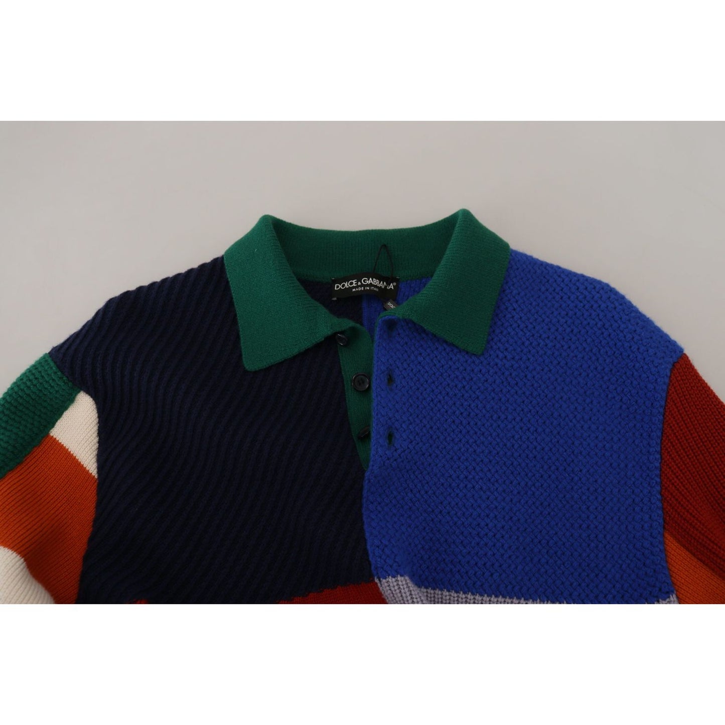 Dolce & Gabbana Pullover Sweater in Multicolor Stripes Dolce & Gabbana