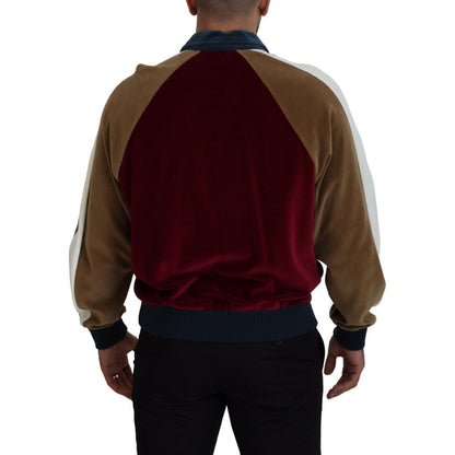 Dolce & Gabbana Multicolor Cotton Collared Pullover Sweater 1728,67345645728,Clothing,Dolce & Gabbana,IT48 | M,Material: 80% Cotton 20% Polyester,Men,Men - Clothing,Multicolor,New with tags,Sweaters - Clothing,Sweaters - Men - Clothing,Sweatshirts - Sweat