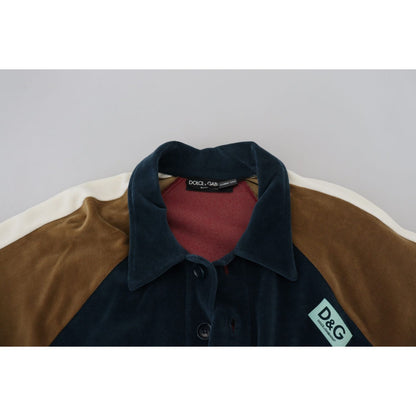 Dolce & Gabbana Multicolor Cotton Collared Pullover Sweater 1728,67345645728,Clothing,Dolce & Gabbana,IT48 | M,Material: 80% Cotton 20% Polyester,Men,Men - Clothing,Multicolor,New with tags,Sweaters - Clothing,Sweaters - Men - Clothing,Sweatshirts - Sweat