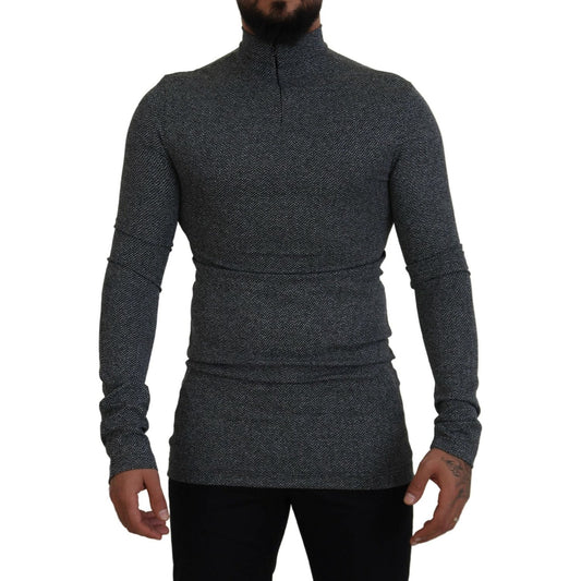Dolce & Gabbana Dark Gray Nylon Turtleneck Pullover Sweater 16% Elastane,1728,41% Polyester,67345645728,Clothing,Dark gray,Dolce & Gabbana,IT48 | M,Material: 43% Nylon,Men,Men - Clothing,New with tags,Sweaters - Clothing,Sweaters - Men - Clothing,Turtlene