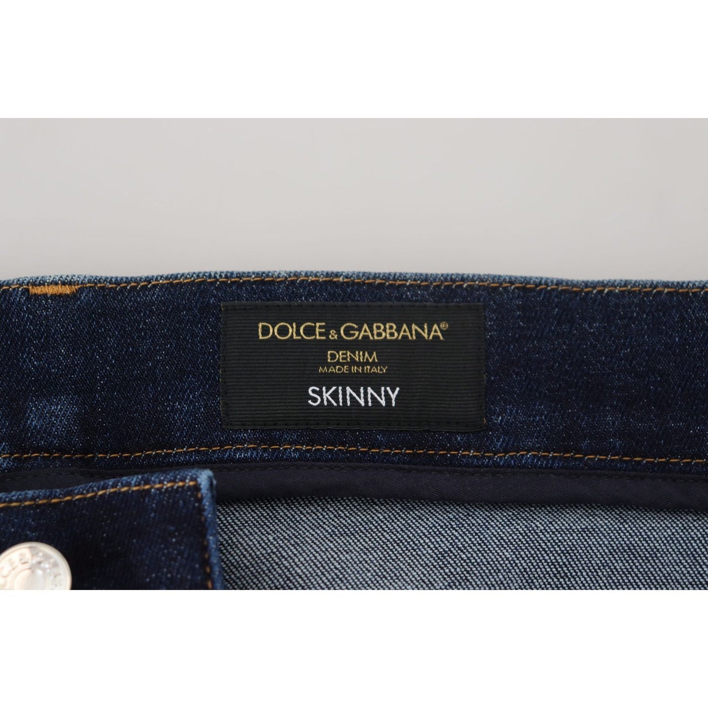 Dolce & Gabbana Elegant Slim Fit Dark Blue Denim Jeans Dolce & Gabbana