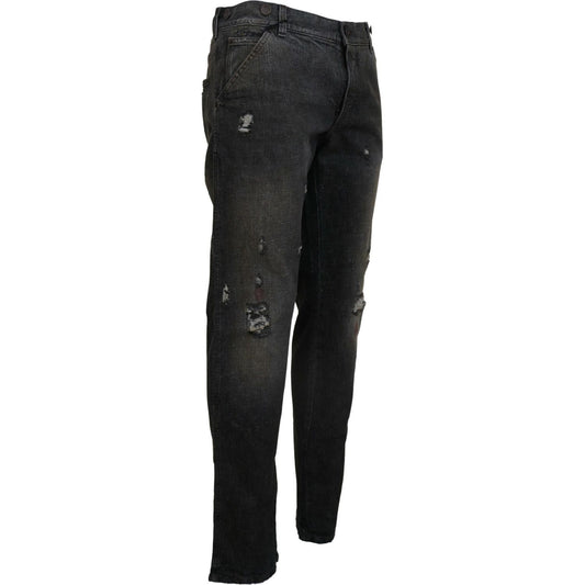 Dolce & Gabbana Exquisite Gray Denim Pants for the Modern Gentleman Dolce & Gabbana