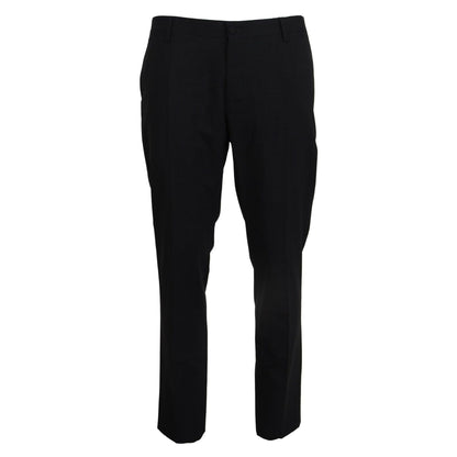 Dolce & Gabbana Gray Wool Stretch Dress Formal Slim Fit Pant