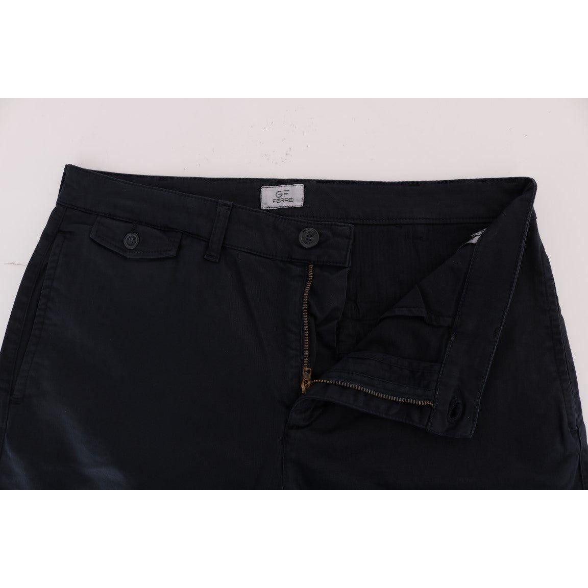 GF Ferre Blue Cotton Stretch Chinos Pants 1728,3% Elastane,67345645728,Blue,Chino Pants - Pants - Clothing,Clothing,GF Ferre,IT48 | M,IT54 | XXL,IT56 | XXL,Jeans & Pants - Men - Clothing,Material: 97% Cotton,Men,Men - Clothing,New with tags,Pants - Clothi