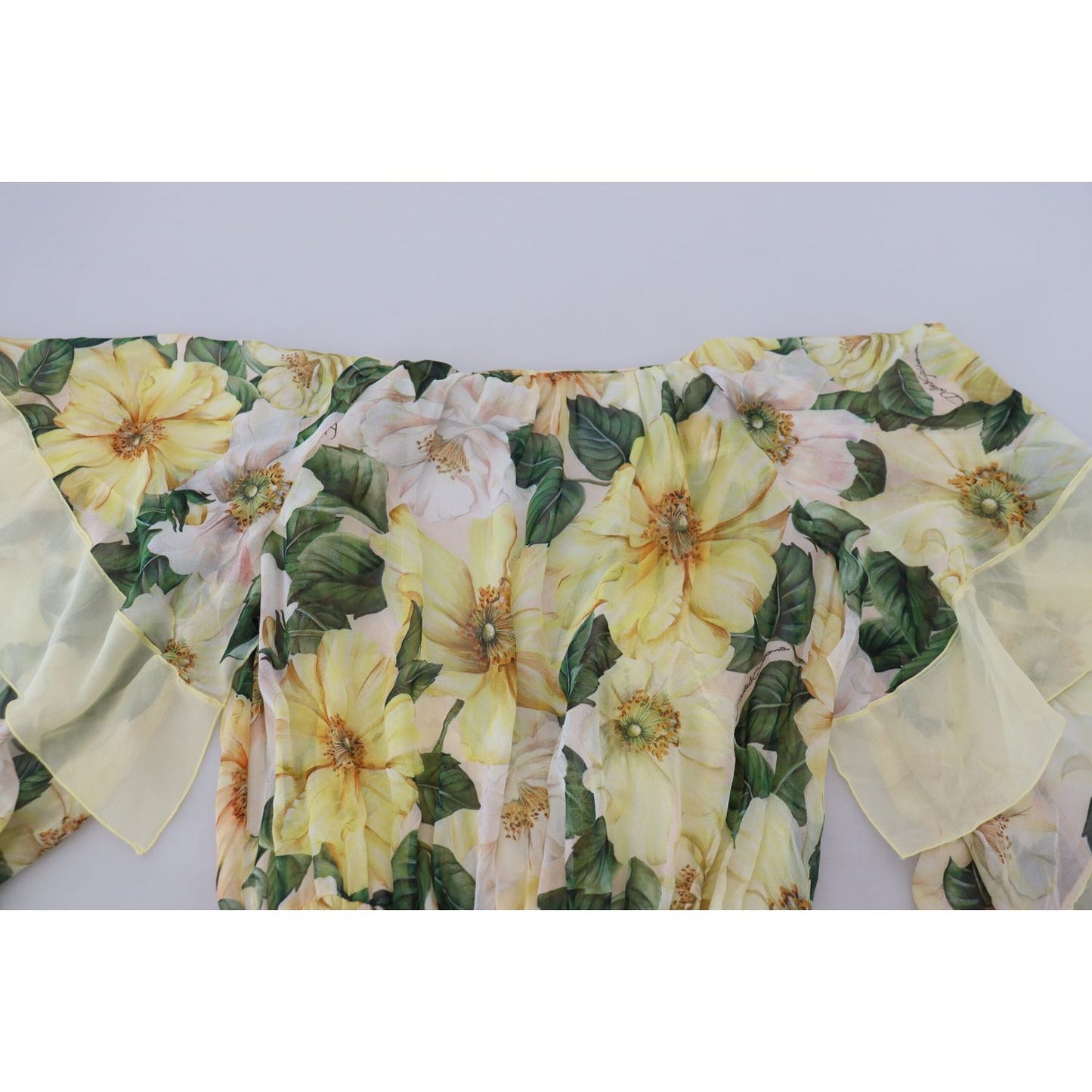 Dolce & Gabbana Multicolor Silk Floral Print Long Maxi Dress