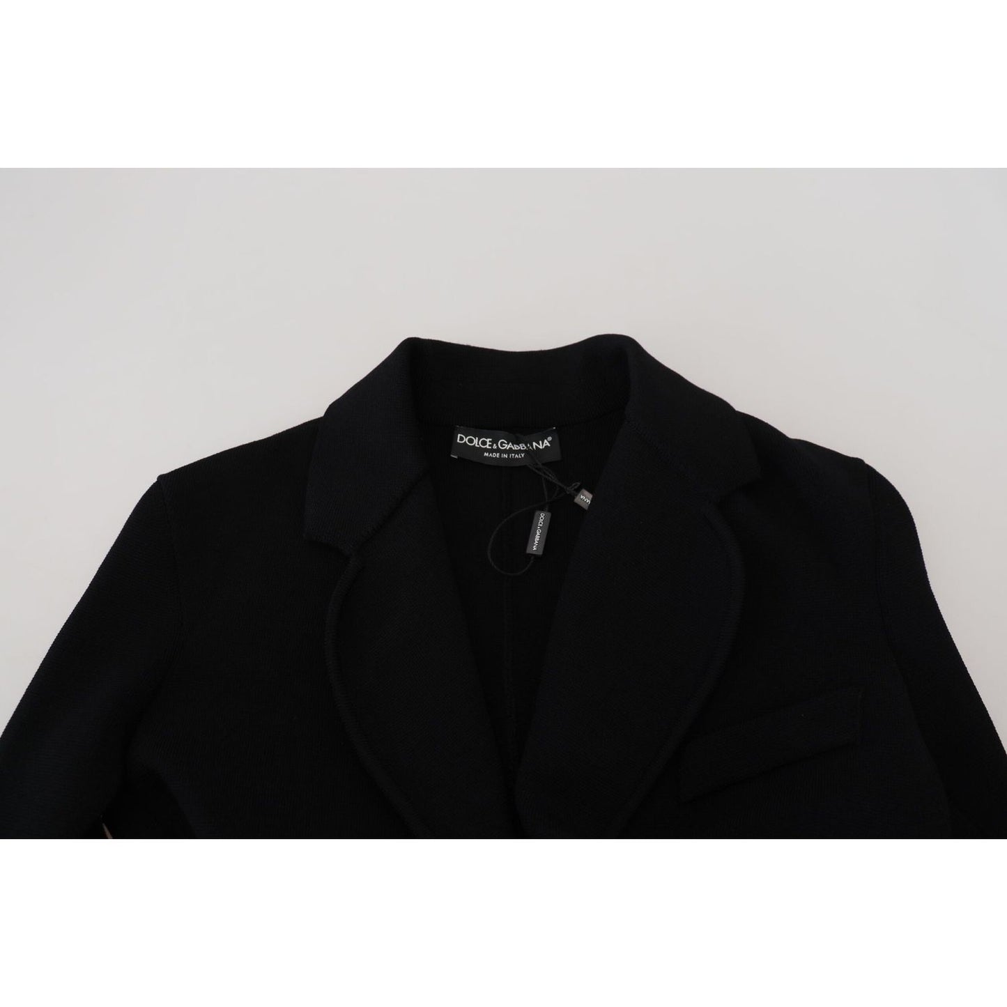 Dolce & Gabbana Black Button Cardigan Blazer Viscose Jacket