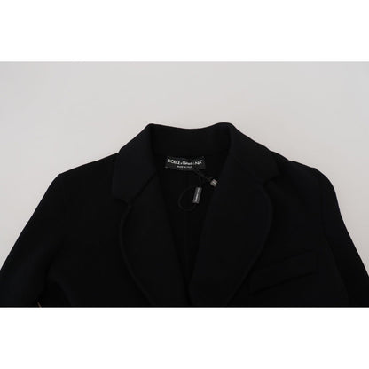 Dolce & Gabbana Black Button Cardigan Blazer Viscose Jacket