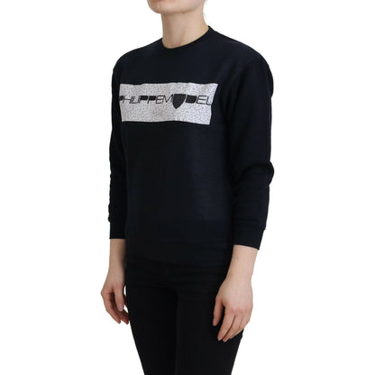 Philippe Model Black Printed Long Sleeves Pullover Sweater