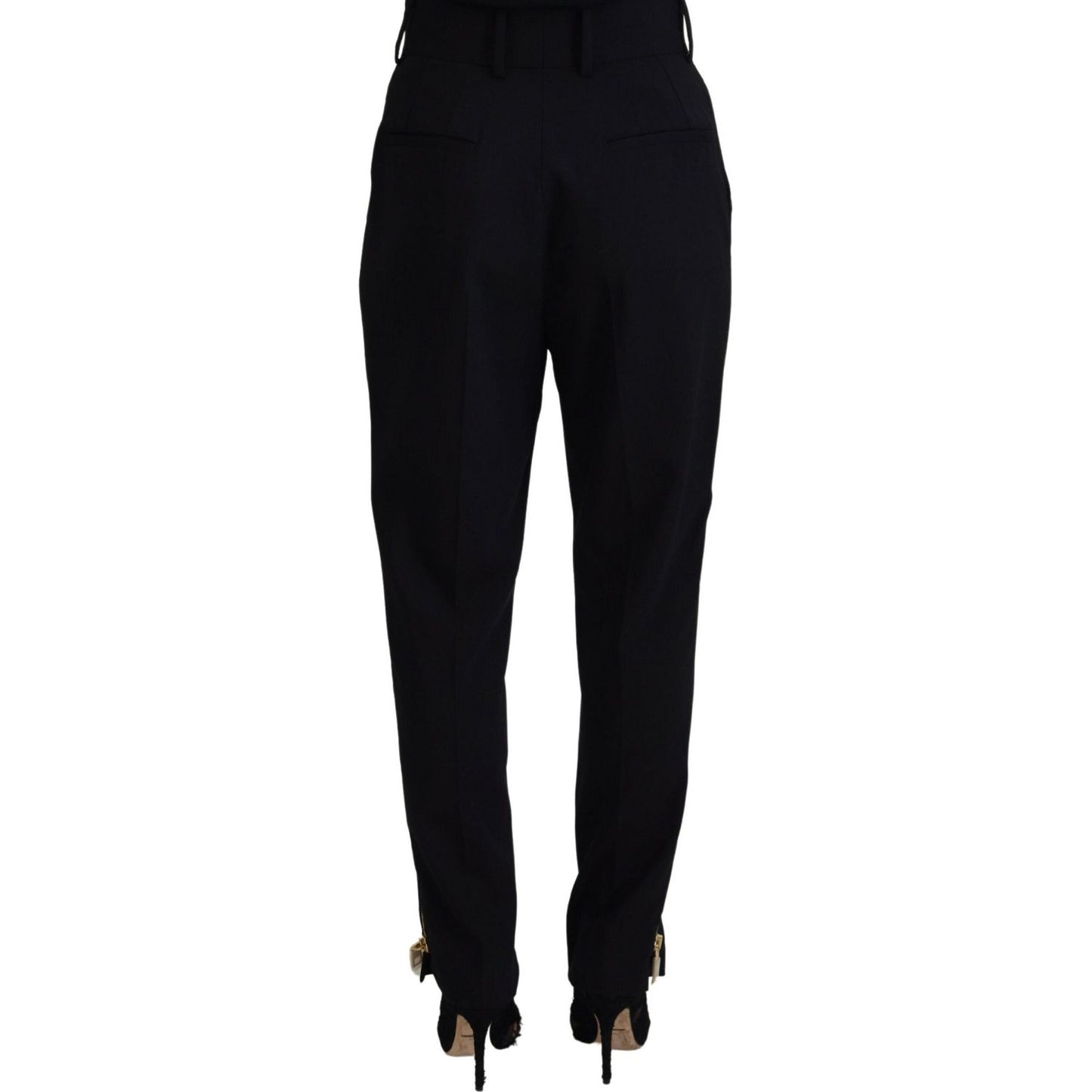 Dolce & Gabbana Elegant High Waist Tapered Wool Pants Dolce & Gabbana