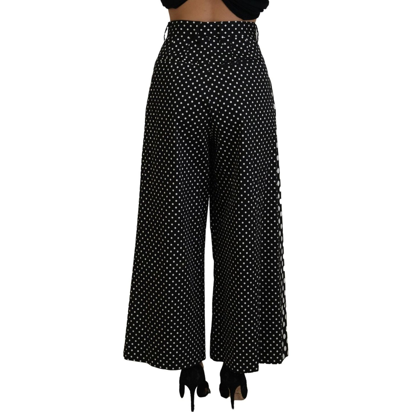 Dolce & Gabbana Elegant High-Waist Polka Dot Pants Dolce & Gabbana