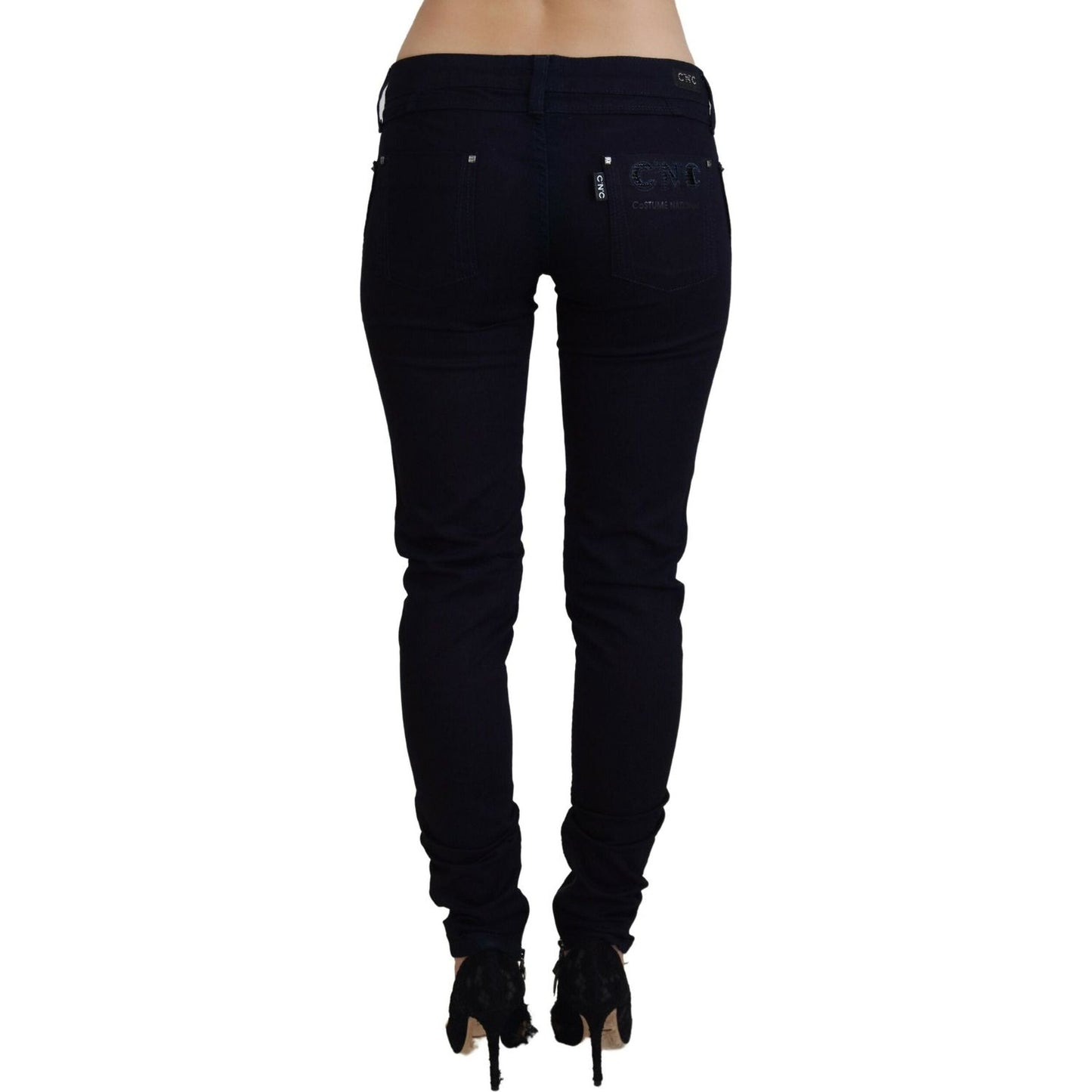 Costume National Chic Black Low Waist Denim Skinny Jeans Costume National