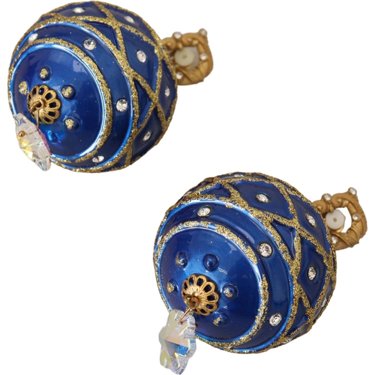 Dolce & Gabbana Elegant Dangling Crystal Christmas Ball Earrings Dolce & Gabbana