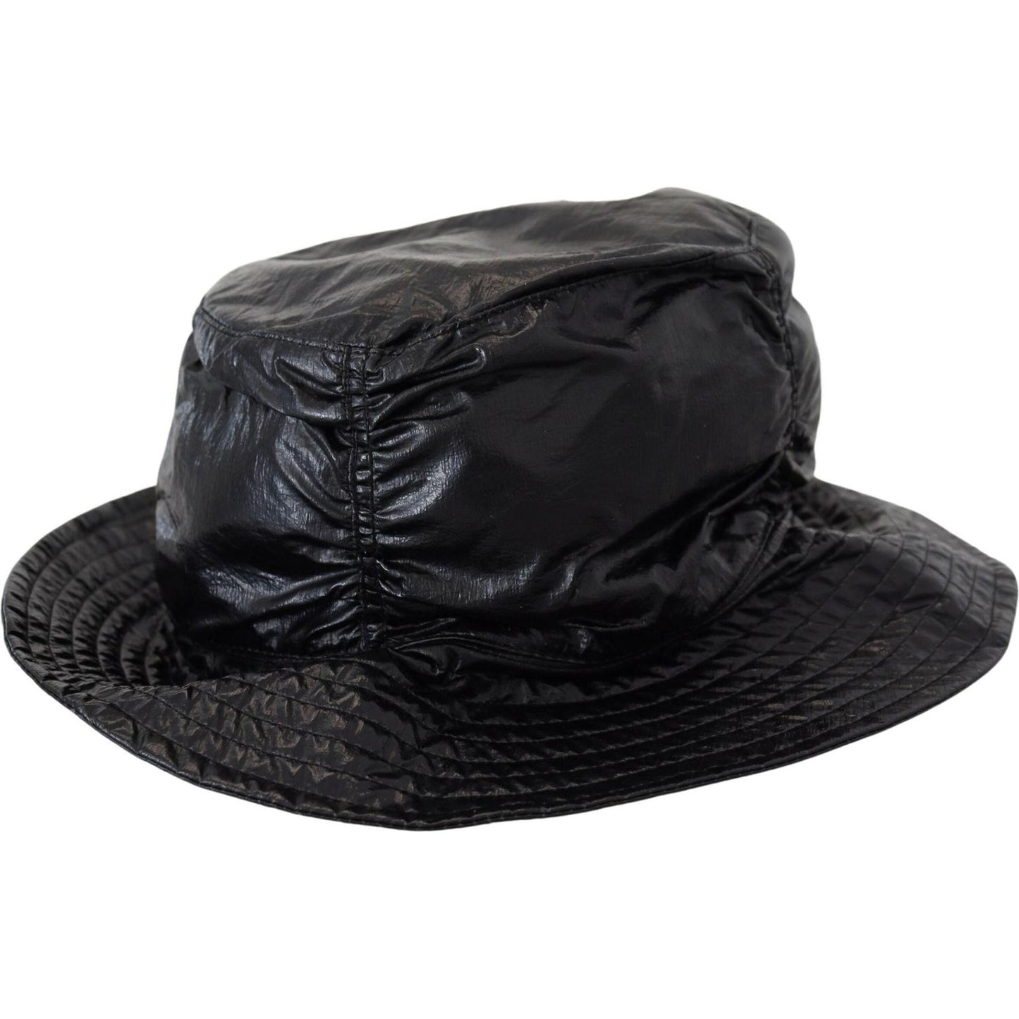 Dolce & Gabbana Sleek Black Bucket Cap with Logo Detail Dolce & Gabbana